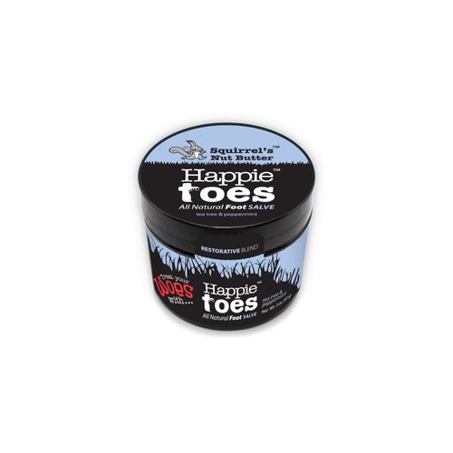 Squirrel's Nut Butter Happie Toes All Natural Foot Salve, Tub, 2.0 oz, Peppermint & Tea Tree