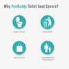PeeBuddy Disposable Paper Toilet Seat Covers (Pack Of 100) | No Direct Contact with Unhygienic Seats| Easy To Dispose| Nature Friendly| Must Have For Women