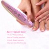 Electric Nail File Manicure & Pedicure Set: 2-Speed Battery Operated Nail File Kit w Portable Nail Drill Grinder, Buffer, Shaper, Polisher and Cuticle Pusher for Natural Finger Nails & Toe Nails Care