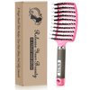 KTKUDY Detangling Hair Brush - Boar Bristle & Tangle-Free Design for Kids, Women, and Men - Perfect for Wet and Dry Hair - Smooth, Magical Pain-Free Styling (Pink)