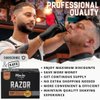 Professional Straight Razors for Men with 100 Disposable Barber Razor Blade Heads, Patented and Precise Straight Edge Razor with Safety Lock, Macho Shavette Straight Blade By Better Barber