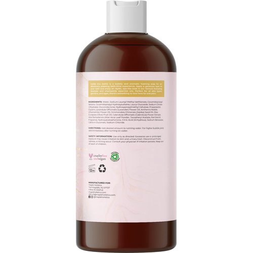 Luxurious Lavender Bubble Bath for Women - Sulfate Free Lavender Vanilla Bath Bubbles for Women Relaxing Bath Foam with Chamomile Calendula and Sage - Aromatherapy Bubble Bath Foaming Bath Oil for tub