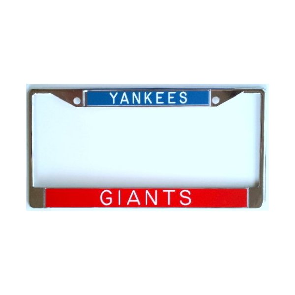All About Signs 2 Yankees Giants License Plate Frame Blue andRed