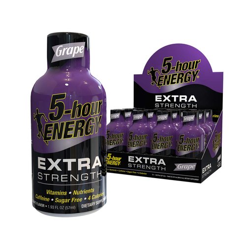 5-hour ENERGY Shot, Extra Strength Grape, 1.93 Ounce, 12 Count