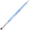 Ivy L 2- Way French Gel Acrylic Nail Art Kolinsky Brush with Dotting Tool for Professional Manicure Cuticle Clean up Nail Art Design (Size # 10, Blue Marble)