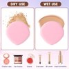 8Pcs Korean Makeup Sponge Air Cushion Makeup Puffs for Foundation Concealer and Powder Puff Makeup Cushion Foundation Sponge Teardrop Mix Setting Blender Sponge for Liquid, Cream, and Powder
