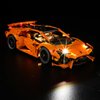 YEABRICKS LED Light for 42196 Technic Lamborghini Huracán Tecnica Orange Building Blocks Model (Building Set NOT Included)
