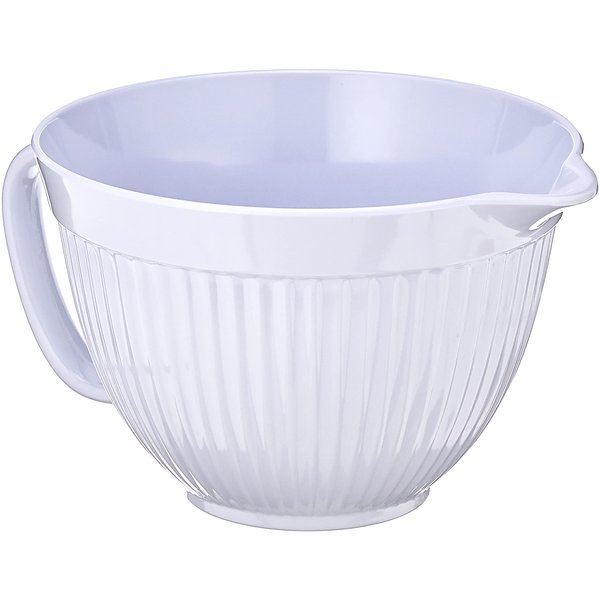 Norpro Melamine Grip-EZ Mixing Bowl, 3-Quart, White