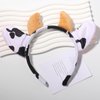 Totelux Milk Cow Headband Cute Cow Print Hair Band Cow Ears Hair Accessories for Women Adult Animal Cosplay Costume Festive Party Supplies
