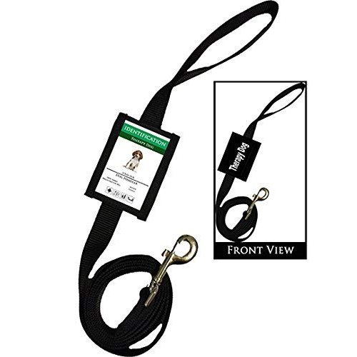 S.A. Shop Improved Therapy Animal Leash with Detachable Id Card Holder Plus Seat Belt Clip