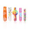 LOVFUL Handmade Press on Nails with Lovkashi Flower Design | Colorful Acrylic Stick On Nails | Reusable Full Cover Nails| 2.16in Long Square | H65 (M)