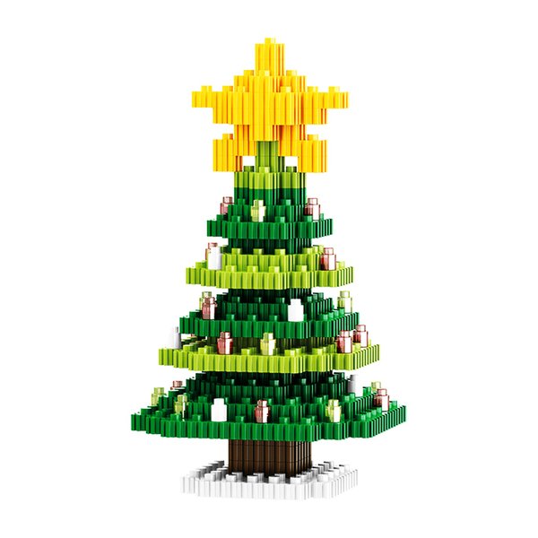 Hisgeru Christmas Building Blocks Compatible for Lego Christmas Tree Micro Blocks Stacking New Toys Holiday Present Box New Year Gifts for Kids 6-12 Years Old Boys and Girls (Tree)