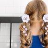 OAOLEER 6PCS Hair Bows for Girls, Flower Hair Accessories for Girls Grosgrain Ribbon Bows With Alligator Clips Girl Hair Accessories for Kids Teen Back to School (Flower Bows-A)