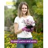 PACIFIC 6 Pairs Gardening Gloves for women, Rubber Coated Garden Gloves, Ladies Yard Work Gloves, Breathable, Purple & Yellow & Red, Medium