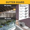 Gutter Guard 5 Inch x 50 Feet Roll, Aluminum Leaf Filter Gutter Protection, Leaf Guard Protects from Branches, Leaves, Debris, Easy Install, Does Not Rust