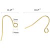 Alexcraft Gold Earring Hooks 200PCS 14K Gold Plated Earring Hooks for Jewelry Making Hypoallergenic Gold Earring Findings for Jewelry Making Bulk Pack
