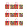 Tiny Mills Building Blocks Brick Party Favor Bags Treat Bags with Handles Birthday Party Goody Bags Candy Bags Pack of 12