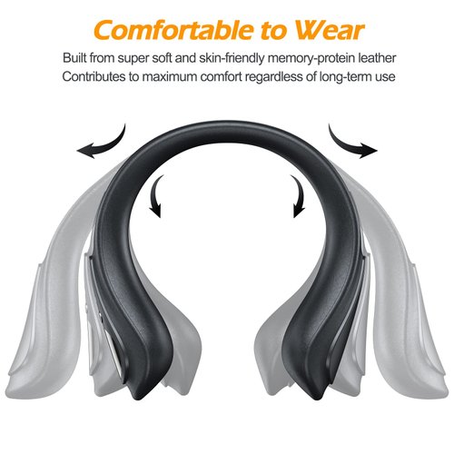 Portable Neck Warmer Rechargeable, Soft Leather Cordless Neck Heater Wrap Graphene Heated Scarf with 12 Heat Levels, Hand Warmers Electric Heating Pad for Pain Relief, Warm Gifts for Women Men Kids