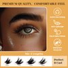 Sikkis Self Adhesive Eyelashes Clusters Kit, D Curl Pre Glued Lash Clusters Wispy Lashes Kit with Tweezers for Beginners, Press On Glueless Lash Extension Kit 10-16mm - 100PCS