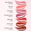 BLACK ROUGE Chewy Lip Glaze, High Shine Lip Gloss, Korean Beauty (GZ01 Peach Blossom, 3.5 grams)