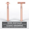 Safety Razor for Men and Women,All Double Edge Razor Blades Lady Razor Eco-Friendly Zero Waste Beauty Environmentally,Rose Gold