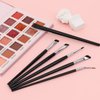 Professional Angled Eyeliner Brush Set, 6 Pcs Eye Makeup Brush Eyebrow Brush Tools Precision Eye Liner Brush Ultra Thin Eye Liner Slanted Flat Angle Eyeliner Brushes Synthetic Bristles