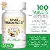 Maxi Iron Supplement - Gentle Iron Supplements for Men & Women - Ferrous Fumarate - Ferrochel 25 MG for Anemia & Red Blood Cell Production - Chelated Iron Pills - 100 Kosher Tablets by Maxi Health