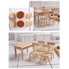 Z MAYABBO Wooden Dollhouse Furniture of Table & Chair, Miniature Dollhouse Accessories of Dining Room Accessory - 1/12 Scale