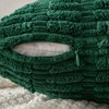 MIULEE Pack of 2 Dark Green Corduroy Decorative Throw Pillow Covers 18x18 Inch Soft Boho Striped Pillow Covers Modern Farmhouse Home Decor for Sofa Living Room Couch Bed