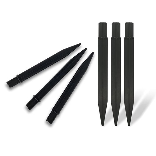 6PCS 8.25 Inch Reinforced Ground Spikes, Solar Lights Spikes ABS Plastic Lights Replacement Stakes, Ideal for Solar Pathway Lights Garden Lights Torch Lights(Inside Diameter of 0.83 Inches)