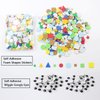 1500 Pieces Foam Shapes Stickers, BetterJonny Self-Adhesive Foam Shapes Stickers with Self-Adhesive Wiggle Googly Eyes Mini Geometry Shapes EVA Foam Stickers for DIY Art Crafts Projects Collages