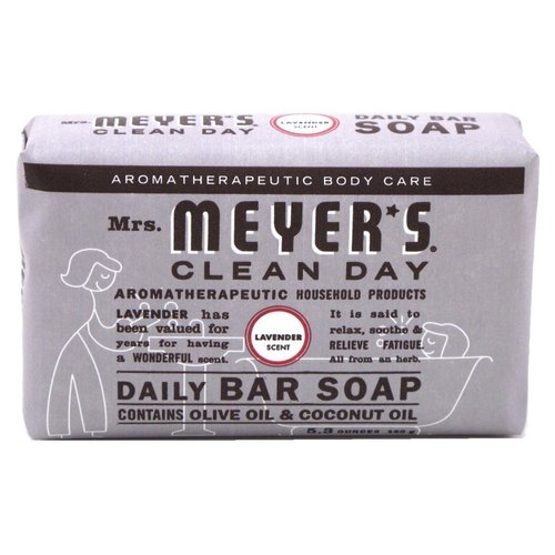 Mrs Meyers Bar Soap Lavender 5.3 Ounce (156ml) (3 Pack)