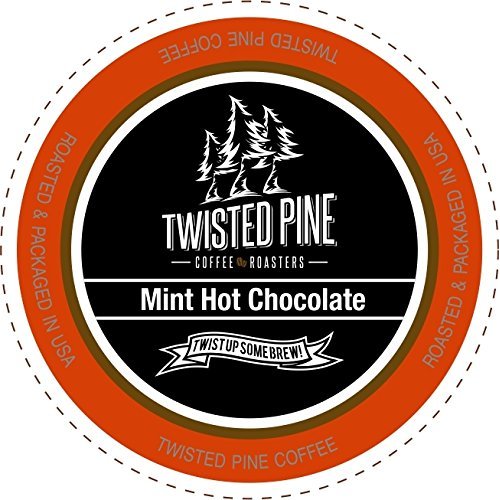 Twisted Pine Coffee Mint Hot Chocolate, Single-Serve Cups for Keurig K-Cup Brewers, 12 Count