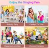 TiMOVO Karaoke Machine for Kids, Mini Portable Bluetooth Karaoke Speaker with 2 Wireless Microphone and LED Lights, Kids Music Player Toy Birthday Gifts with Stickers for Girls Boys Family Home Party