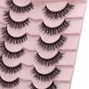 MIKIWI Natural False Eyelashes,Soft and Wispy Natural Look Lashes 7 Pairs Strip Lashes Feathery Lashes