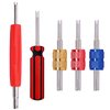 TWTADE 5PCS Tire Valve Stem Removal Tool Kit,R12 R134a Air Conditioning Valve Core Remover Tool,Single and Dual Heads Valve Core Remover Schrader Valve Tool
