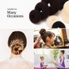 WILLBOND Hair bun maker set - 9 Pieces Donut Bun Maker in 3 Sizes, 12 Elastic Hair Bands, 32 Hair Pins (Black, Brown, Beige)