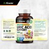 BIO KRAUTER Uric Acid Support Capsules - Kidney Health Supplement w/Tart Cherry 10:1 Extract - Milk Thistle & Turmeric Extract - Uric Acid & Joint Support Capsules - 100 Vegan Caps