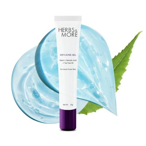 Herbs & More Anti-Acne Gel | Natural Acne Treatment | Soothing, Non-Greasy Formula | Reduces Blemishes & Breakouts
