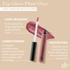Glo Skin Beauty Lip Gloss | Color and Shine with Lip Nourishing Ingredients, without Stickiness, (Plum Glaze)