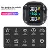 leepee Motorcycle Tire Pressure Monitoring Alarm System, LCD Display, Motor Tyre Temperature with 2 External Sensors