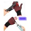 AFT90 Heat Resistant Glove for Hair Styling, Curling Iron, Flat Iron and Curling Wand, Pink Edge, Silicone Bump, 1 Piece