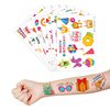 Happy Birthday Temporary Tattoos - 96 PCS Fun Cute Cartoon Themed Stickers for Kids Birthday Party Supplies Decorations Favors and Prizes - Cute Gifts for kids & teens Gifts Teacher Classroom School