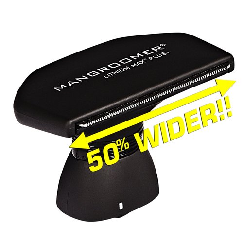 MANGROOMER Lithium Max Plus+ Back Hair Shaver (New 7th Generation) Complete Attachment Head With Shock Absorber Neck & New 50% wider Blade Design