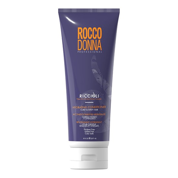 Rocco Donna Hydrating Curl Conditioner Moisture and Define | for Curly and Wavy Hair | Infused with Pequi Oil and Acai Extract | 8 oz