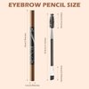 LOKFAR Microblading Eyebrow Pen, 2-In-1 Dual-Ended Waterproof Eyebrow Pencil with 4-Fork-Tip & Ultra-Precise Tip, and an Angled Eyebrow Brush, Eye Brow Pencils for Women -Dark Brown