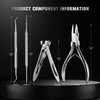 FERYES 4PCS Ingrown Toenail Kit – Toenail Clippers for Thick and Ingrown Toenails, Toe Nail Clipper with Thick Toenail File and Toenail Lifter - Complete Toenail Care Set for Men and Women