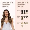GOO GOO Wire Hair Extensions Human Hair, 4/27/4 Chocolate Brown with Caramel Blonde Balayage 16inch 125g, Invisible Wire Hair Extensions with Transparent, Seamless Fish Line Hairpiece