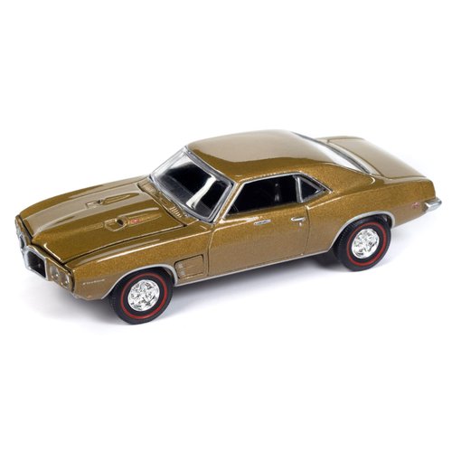 Round 2 1969 Firebird Royal Bobcat Antique Gold Metallic Vintage Muscle Limited Edition 1/64 Diecast Model Car by Auto World 64432-AWSP152B