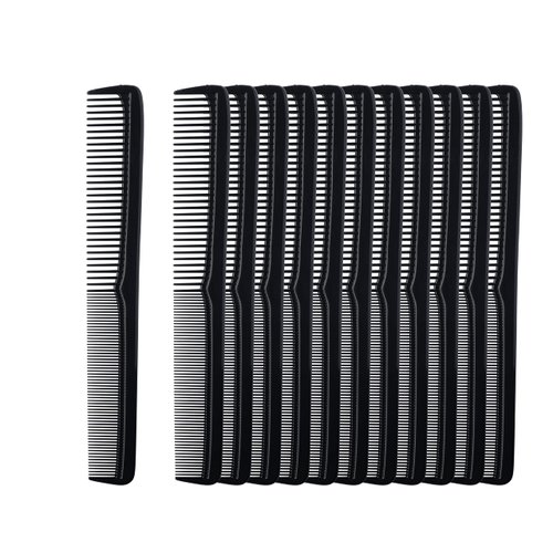 Mars Wellness 7” Hair Styling Comb (Bulk Pack of 24) - Plastic Comb for Men & Women - Black Comb Set - Heat Resistant Comb for All Hair Types - Hair Comb for Salon, Barbershops, Home - Made in USA